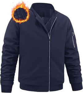 Veste bombardier d'hiver pour hommes de qualité personnalisée coupe-vent chaud fermeture éclair complète vêtements d'extérieur veste de vol formelle poches Camouflage avant - Product Image 4