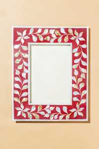 Cadre photo en nacre 100% coquillage, fabriqué à la main par des artisans indiens, motif floral fantaisie, nouveau et dernier design - Product Image 3