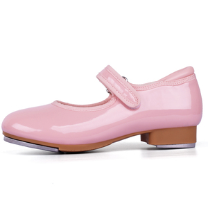 2025 US en stock vente en gros chaussures de danse à claquettes pour filles et garçons facile à utiliser en cuir verni PU souple avec sangle facile - Product Image 2
