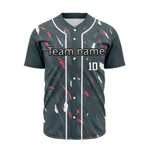 เสื้อเบสบอลแขนสั้นแบบเรียบง่ายคุณภาพสูง ปักลายได้ตามต้องการด้วยเทคนิคการระเหิดสี - Product Image 3