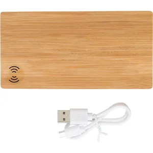 Power Bank Wireless in Bambù Ecologico per Uso Promozionale - Product Image 2