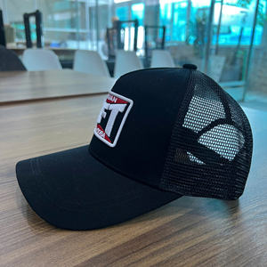Casquettes de camionneur personnalisées avec logo brodé 3D extérieur sur patch, casquettes en maille à visière incurvée, Gorras, Offre Spéciale - Product Image 4