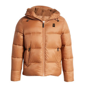 Personalizado de invierno cálido burbuja chaqueta de cierre de cremallera O-cuello de calle alta estilo de la letra patrón de los hombres de poliéster/algodón para la venta en línea - Product Image 1