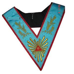 Collar masónico de material de la mejor calidad hecho a medida Regalia masónica con MOQ bajo y precios razonables Regalia masónica - Product Image 1
