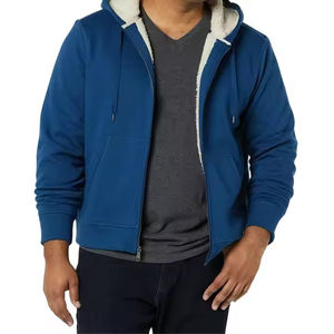 Ropa Deportiva de Forro Polar Cálido con Cremallera para Hombre, Otoño Invierno, Li Han Dun, Tendencia, Venta Transfronteriza, Ajuste Regular Cómodo, 100% Algodón - Product Image 2