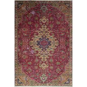 One of Kind Hand-Knotted <b>Wool</b> Rug Luxurious Vintage Design 7'5x5'0 Artisan <b>Crafted</b> Non-Slip Low Pile Certificate Authenticity - Product Image 1