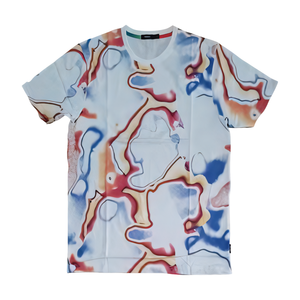 T-shirt en jersey de coton à manches courtes imprimé all-over personnalisé pour hommes de haute qualité 100% Design col rond en coton tricoté - Product Image 1