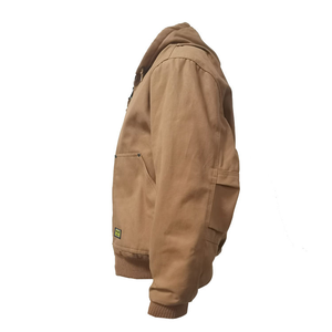 Chaqueta de trabajo de invierno a prueba de viento de la mejor calidad para hombres Construcción acolchada con cremallera Premium Logotipo personalizado 100% Algodón Marrón Fábrica Popular - Product Image 3