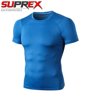 Custom Men’s <b>Compression</b> T Shirt Quick Dry Stretch Gym Fitness Running Training Sports Top Breathable Athletic Activewear - Product Image 2