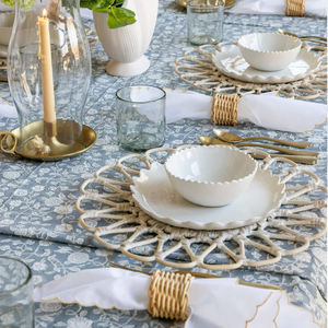 โรงงานหวาย Placemats เครื่องชาร์จแผ่นหวายธรรมชาติบนโต๊ะอาหารหวายแฮนด์เมดในเวียดนาม OEM ODM - Product Image 3