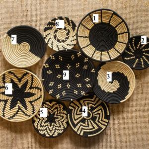 Handทอบโบฮีเมียนหวายแขวนผนังตะกร้าหวายธรรมชาติทอตะกร้าแบนแขวนห่วงสําหรับตกแต่งศิลปะ - Product Image 3