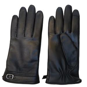 Gants de mode d'extérieur en cuir véritable compatibles avec les écrans tactiles pour l'hiver - Product Image 1