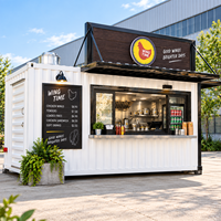 Restaurant-bar populaire préfabriqué de haute qualité en conteneur de 20 pieds pour extérieur, parc ou stand de poulet
