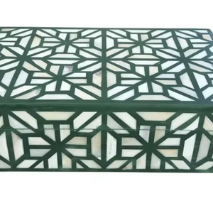 Cajas de Joyería Decorativas Modernas para el Hogar, Cajas de Hueso Hechas a Mano con Detalles en Oro (Juego de 4) para Sala de Estar - Product Image 1