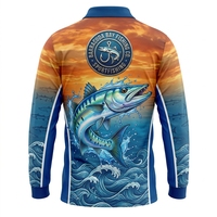 T-shirt de pêche à manches longues pour homme, personnalisé, protection UV, séchage rapide, UPF50, polyester, sublimation, vente en gros