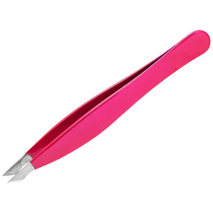 Pince à sourcils en acier inoxydable, outils de beauté, rose et droite, vente en gros - Product Image 4