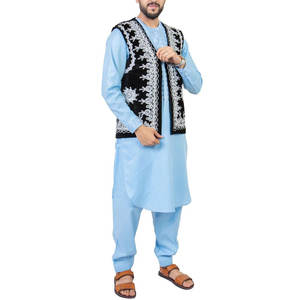 Chaleco bordado tradicional para hombres, prenda de vestir masculina tradicional, de color dorado, muy vendido - Product Image 4