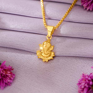 Colgante Religioso Unisex Chapado en Oro Mahaganpati - Product Image 1