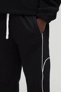 Jogging de sport décontracté pour homme personnalisé OEM avec passepoil Pantalon de survêtement de fitness et de streetwear à séchage rapide lourd pour hommes - Product Image 4