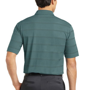 Polos de poliéster de secado rápido a rayas de manga corta para hombre - Product Image 5
