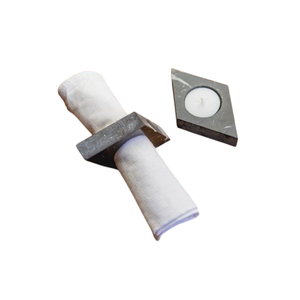 แหวนรัดผ้าเช็ดปากสแตนเลสสตีลทันสมัยแบบขายส่ง ชุด 2 ชิ้น ดีไซน์หรูหรา อุปกรณ์ตกแต่งโต๊ะอาหารสำหรับงานแต่งงานและรับประทานอาหารที่บ้าน - Product Image 2