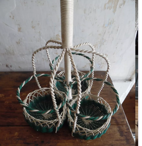 Paniers de rangement écologiques pour portes en métal et jute Bouteilles décoratives pour usage domestique - Product Image 3