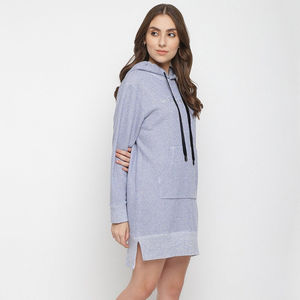 Hot Sale Best Arrival Women Knee Length Hoodie Street Wear Women Hoodie Embossed Print Women Knee Length Hoodies - Product Image 3