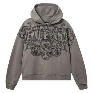 Trendy DTF DTG Rhinestone Custom Printed <b>Hoodie</b> Streetwear Pullover Hooded <b>Sweatshirt</b> for <b>Men</b> Women - Product Image 1