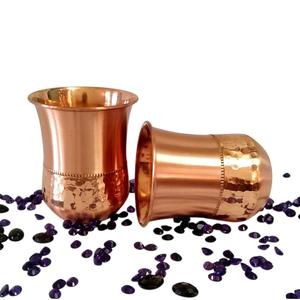 Gobelet en cuivre pur martelé de style Moscow Mule, motif floral, résistant au lave-vaisselle, taille et logo personnalisables, de la marque Indian Supplies. - Product Image 6