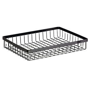 Bandeja decorativa para servir alimentos de 12 'de la mejor calidad, bandeja de alambre Rectangular con acabado negro, diseño clásico hecho a mano metálico - Product Image 1