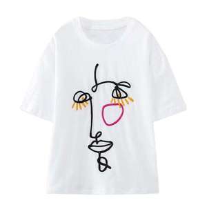 Camisetas de Moda de Manga Corta al por Mayor de Alta Calidad para Mujer, Camisetas Unisex con Cuello Redondo para Mujer - Product Image 1