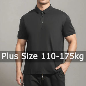 Polos hommes grande taille 1XL-7XL 110-175kg à manches courtes t-shirt Polos amples hauts surdimensionnés grande taille hommes vêtements - Product Image 3
