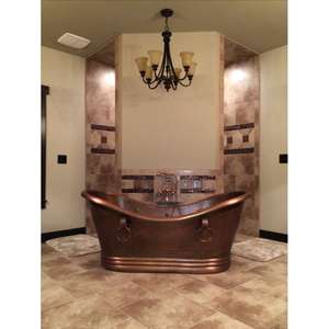 Bañeras de cobre de estilo antiguo económicas con acabados martillados únicos para una actualización asequible de su baño - Product Image 6