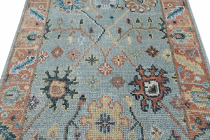 Livraison rapide 3x5 ft Oushak Rug Artisan de créateur artisanal multicolore taille personnalisée inspirée de la culture turque - Product Image 6