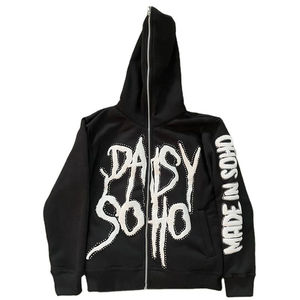 Sweat à capuche imprimé bouffant à fermeture éclair de haute qualité fabriqué sur mesure Dernier modèle de sweat à capuche vintage lavé à l'acide - Product Image 2