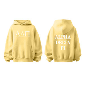 Personnalisé Hiver Imprimé Avant Femmes Doux Coton Col Montant Streetwear Pull Brodé Polaire Sweat Surdimensionné Tendance Alpha - Product Image 2