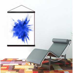 Par de tiras de plástico negro de 92,5 cm para carteles con cordón para colgar, para decoración de pared de la sala de estar - Product Image 1