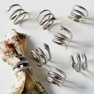 Modern Luxury <b>Gold</b> Spiral Dried Leaves Napkin Ring Designer Model for Wedding <b>Table</b> Decoration New Version - Product Image 6