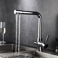 Robinet 3 en 1 avec système d'osmose inverse Filtre à eau chaude et froide Robinet de cuisine Robinet d'eau bouillante instantané Robinet de cuisine à 3 voies