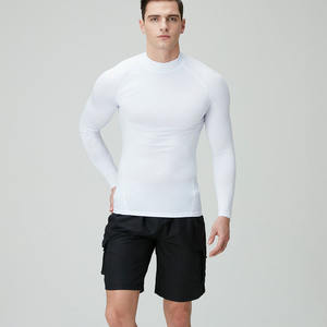 Rashguard de gymnastique MMA à manches longues pour hommes avec logo personnalisé OEM Chemise de compression Sublimation en polyester imprimé Vente en gros Rash Guard - Product Image 2