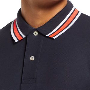 Polo de secado rápido para hombre al por mayor, jersey de manga corta ajustado personalizado, color sólido, antiarrugas y retráctil - Product Image 4