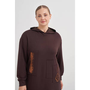 Sweat-shirt à capuche en tricot respirant et surdimensionné - Product Image 4