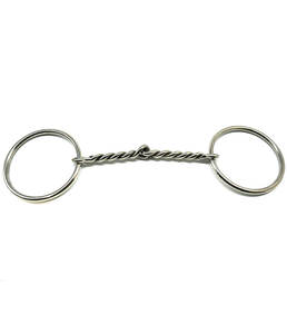 Broca de acero inoxidable de alta calidad alambre trenzado vinculado logotipo personalizado caballo ecuestre estable Snaffle Bit Western Bits - Product Image 2