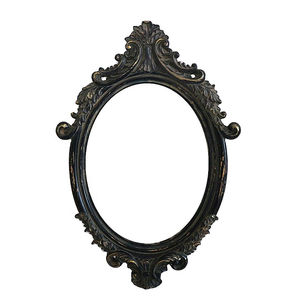 กระจกแต่งหน้าทรงรีสไตล์ยุโรปวินเทจกรอบกระจกตกแต่งหรูหราติดผนังสีทองติดผนังออกแบบได้ตามต้องการ - Product Image 4