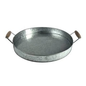 Plateau de service en métal en Aluminium avec poignée, plateau de service en métal fini nickel pour la maison, les restaurants et les hôtels - Product Image 6