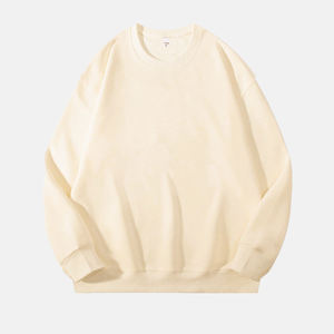 Sweat-shirt à col ras du cou de couleur unie personnalisé pour hommes, sweats à capuche à manches longues avec épaules tombantes et poche 320G M-5XL mode - Product Image 1