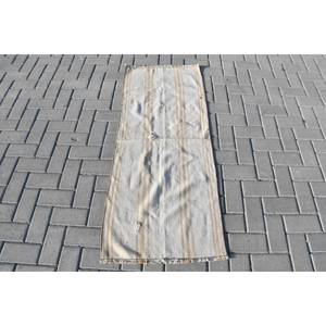 พรมขนสัตว์ตุรกีวินเทจพรมปูพื้นเย็บปะต่อสีเหลืองสีเบจทันสมัยขนาด19x46ฟุตแผ่นยางรองสำหรับตกแต่งห้องนั่งเล่นขนาด4เมตร - Product Image 1