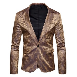 Toute la saison Style Casual Slim Fit Suit Jacket style unisexe Blazers Hommes Manteau Tissu imprimé vecteur longueur régulière Manteau Hommes Blazer - Product Image 4