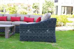 Moderno PE mimbre muebles de exterior precio competitivo esquina sofá conjunto para jardín sala de estar hoteles y apartamentos - Product Image 5