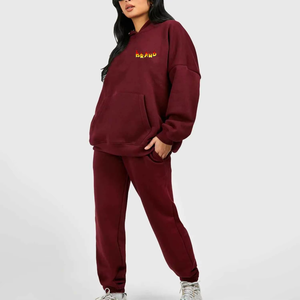 Conjunto Deportivo de Invierno para Mujer, Sudadera Larga con Estampado de Felpa, Pantalones Deportivos Modernos y Elegantes, Conjunto Cómodo para Uso Diario - Product Image 6